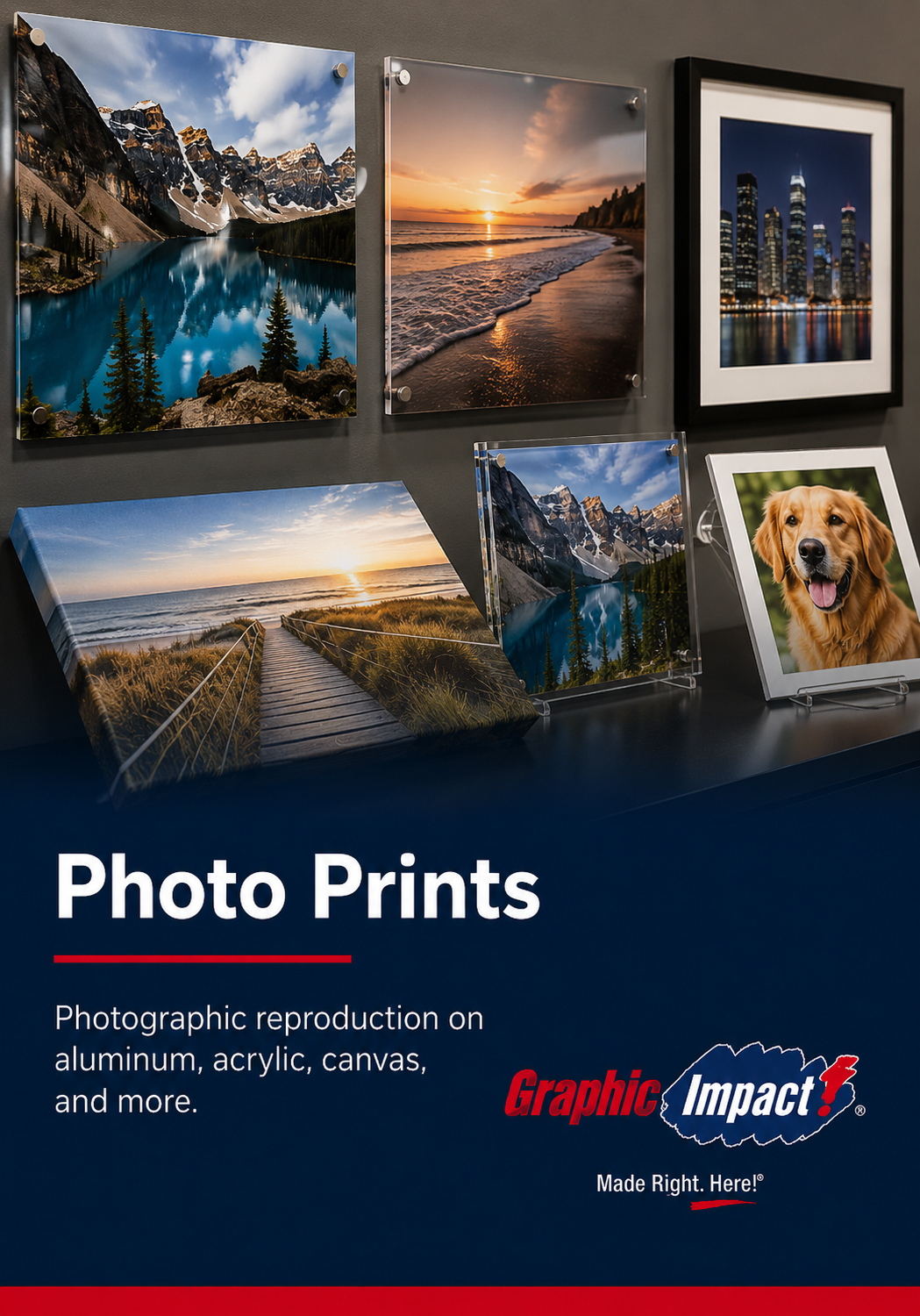 Graphic Impact Custom Signs, Vinyl Banners, Apparel, Promotional Specialties and Awards in Tucson, Arizona 4 Prints on Metal