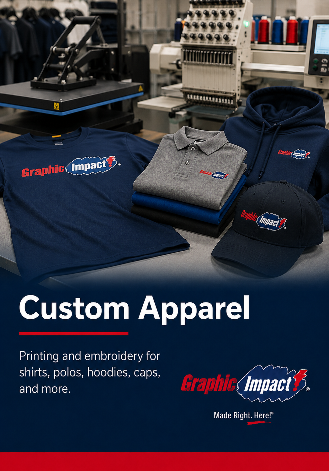 Graphic Impact Custom Signs, Vinyl Banners, Apparel, Promotional Specialties and Awards in Tucson, Arizona 2 No minimum T-Shirts