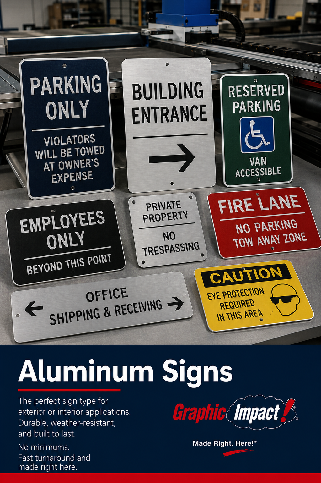 Graphic Impact Custom Signs, Vinyl Banners, Apparel, Promotional Specialties and Awards in Tucson, Arizona 7 E-Panel Signs