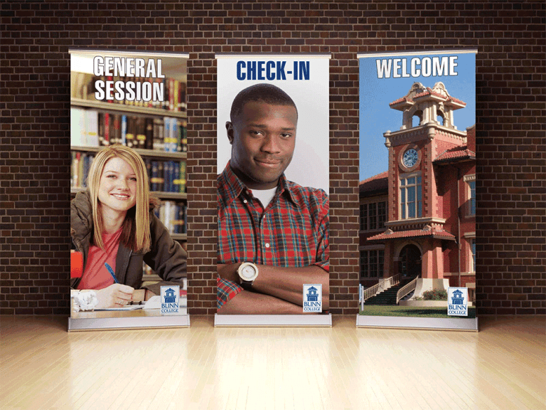 Standard Retractable Banner. Single or Double Sided and Easy to Change.