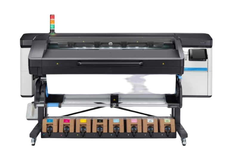 A Printer for Large-Scale, Continuous Production with Latex Inks on Roll-to-Roll Basis