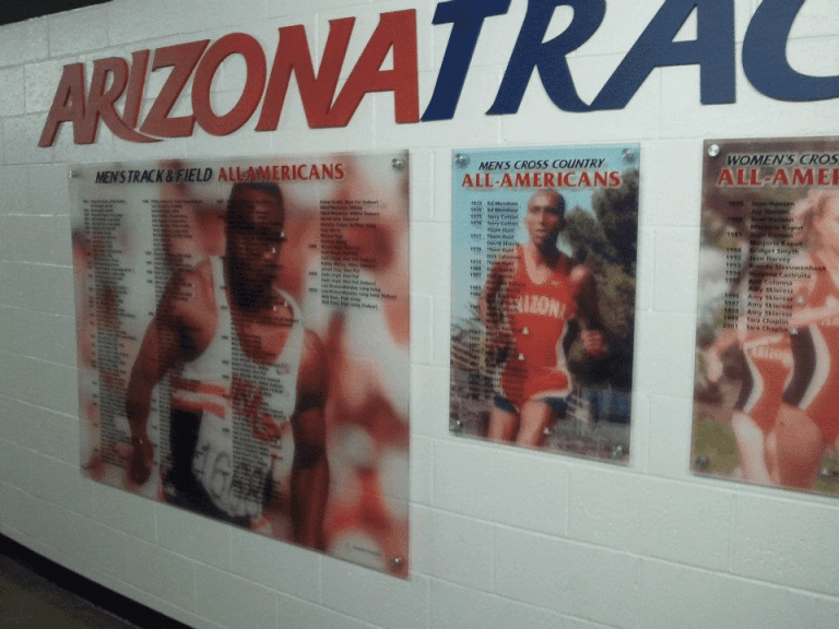 Record Board for University of Arizona Track and Field