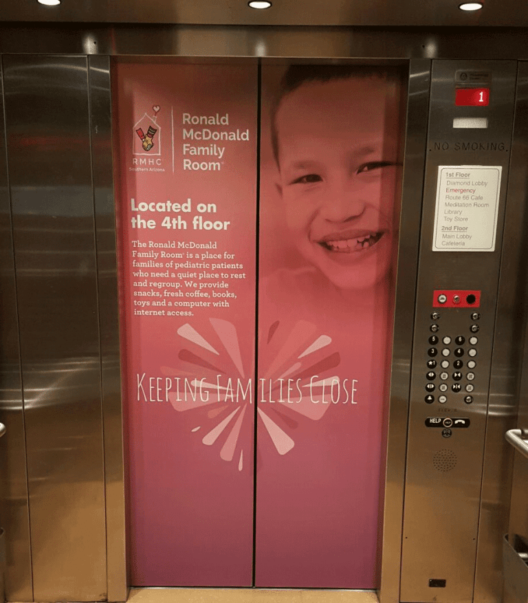 Elevator Doors are a Great Branding Surface