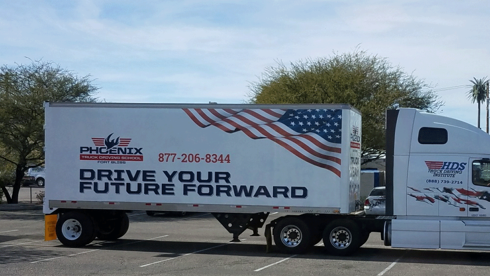 Large Trailer with Vehicle Graphics