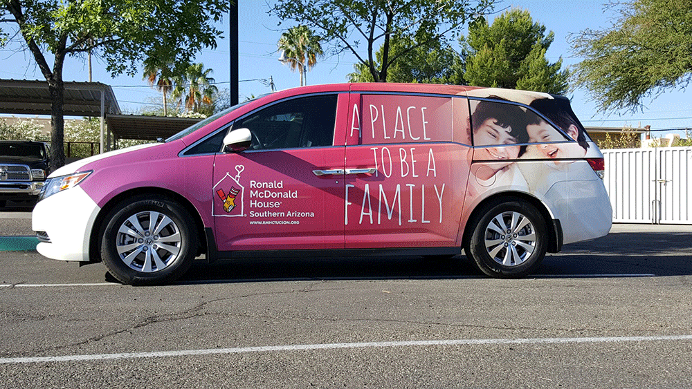 Ronald McDonald Uses Vehicle Wrap to Join Attention