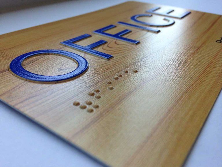 Printed Braille Signs