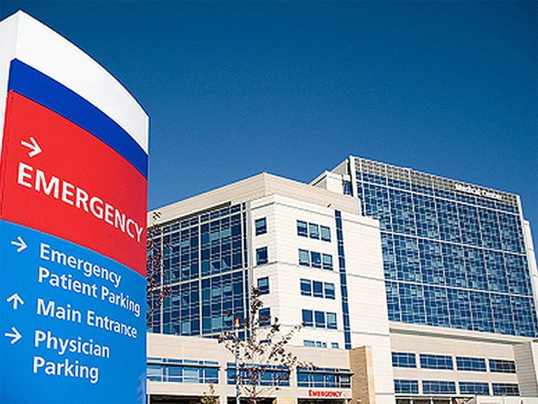 Hospital Directionals and Exterior Signage