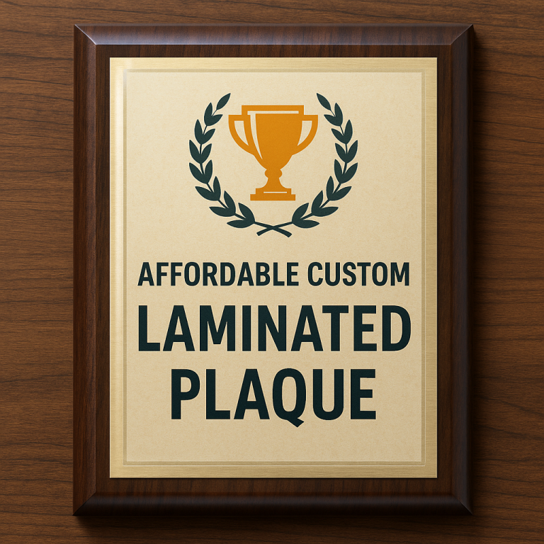 Inexpensive, Lasered, Laminated Plaques