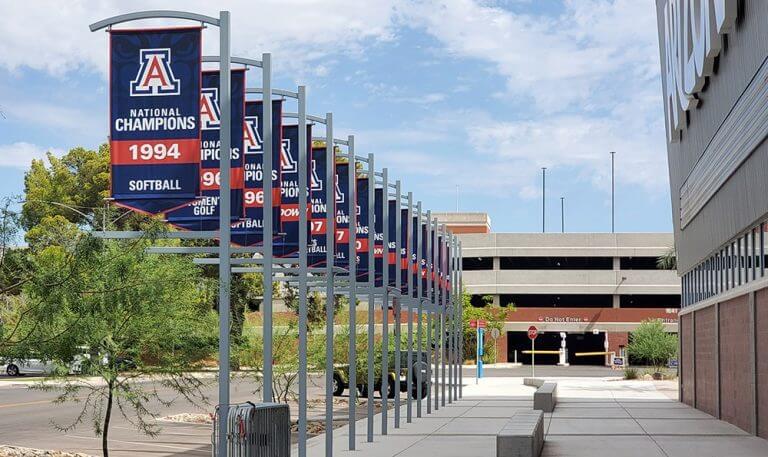 UArizona Street Banners.  Demonstrating How Simple is Sometimes Better