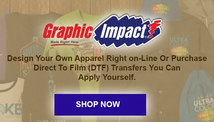 Graphic impact custom apparel personalized design outdoors signs banners engraving promotional items.