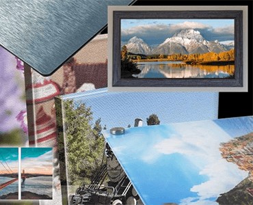 Colorful custom signs and banners displayed for advertising and branding purposes.