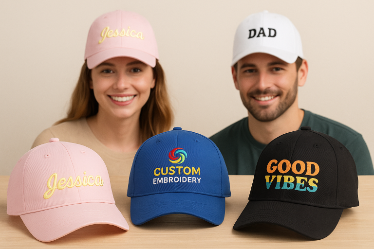 Personalized Caps with No Minimum