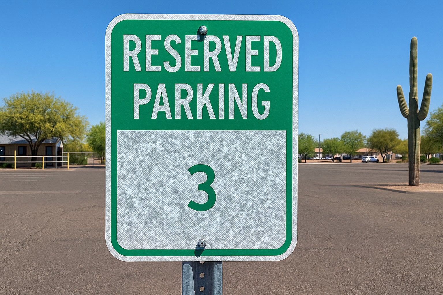 Sample aluminum sign from Graphic Impact