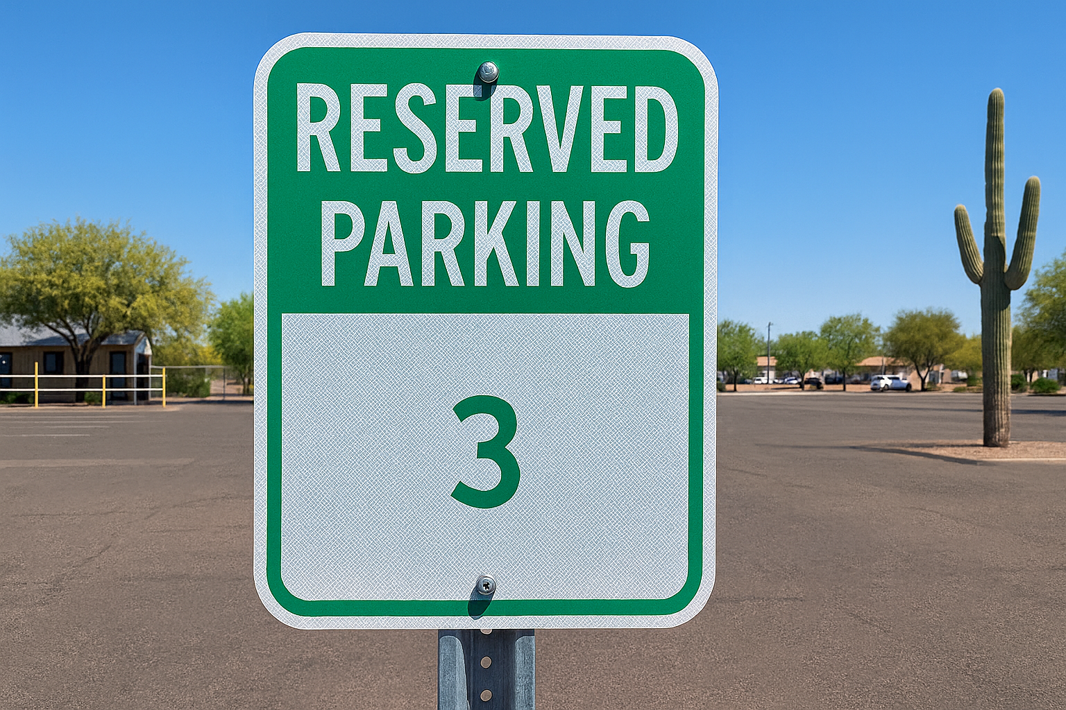 Sample aluminum sign from Graphic Impact