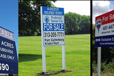 RealEstate or Directional Signage in Full Color.  These Will Last!