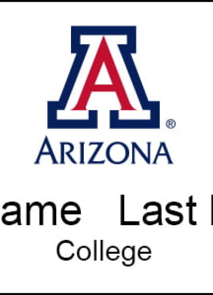 Full Color University of Arizona Name Tag With Name and College
