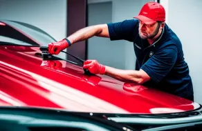 Professional vehicle wrapping service demonstrating expert application of high-quality vinyl decals.